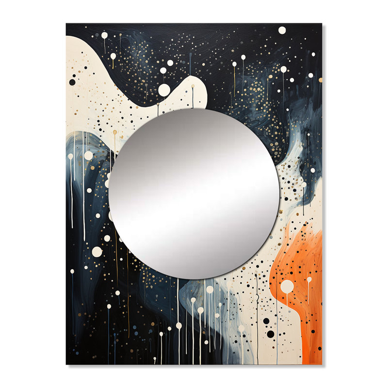 Deep Marine Scenes Modern Collage - Corals Decorative Wall Mirror, Gray Mirror, Printed Metal Art, 32" x 24"