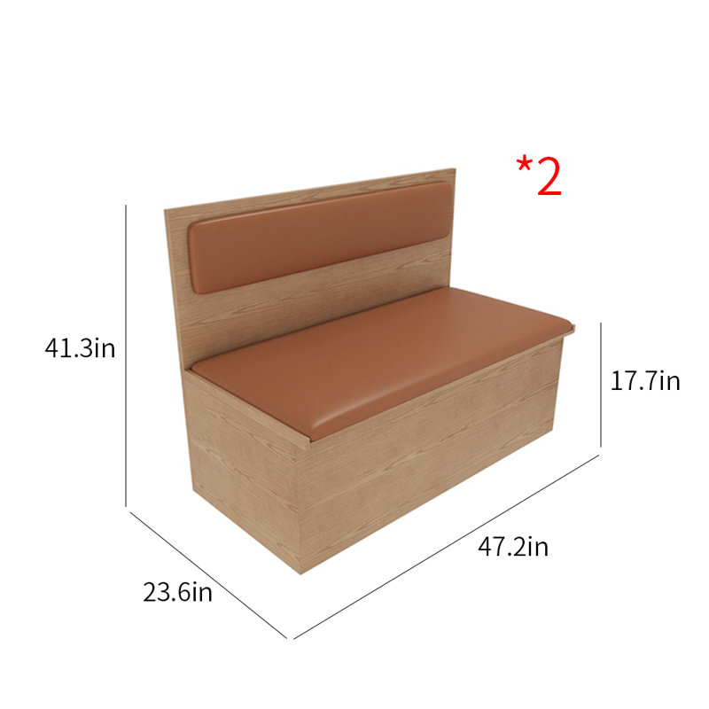 Banc rembourré en similicuir Cafe Western