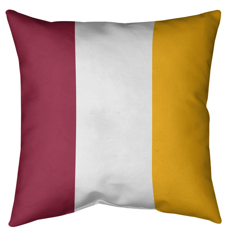 Housse de coussin en football arizona, 14 po x 14 po, Blanc, Polyester sergé