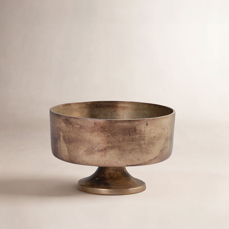 Abrams Handmade Metal Table Vase, 5.25" H x 8" W x 8" D