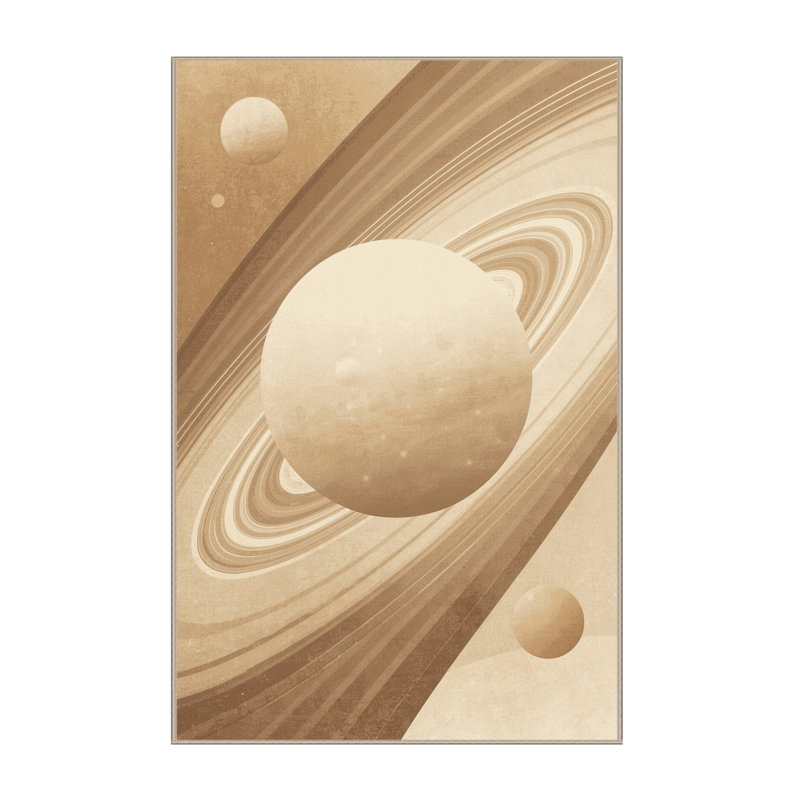Tapis dégradé beige élégant et délavé à la machine Oryry, 7 x 9