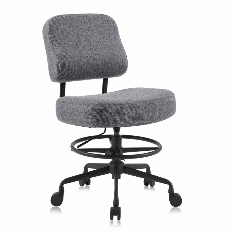 Tabouret pivotant pneumatique à roulettes 504 KALEA avec repose-pieds réglable
