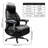 Kinnls Magnus Massage Office Chair with Heating Ventilation, Genuine Leather Power Recliner Chair with Footrest, Big and Tall Ergonomic Comfy Home Office Desk Chairs (Black)-953286248