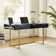 Rothi Modern 62'' W Rectangle Writing Desk with Built-in Charging Station and Cable Management and Slot Holders