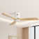 Sofucor Rachel 52'' 3-Solid Wood Blade Flush Mount Classic Ceiling Fan no Lights