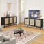 Buffet avec 3 portes en rotin, armoire de rangement moderne pour le salon de l'entrée-284382493-284382492