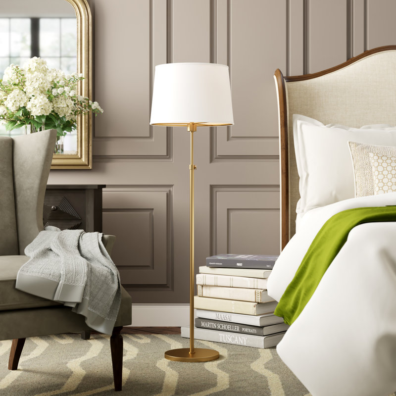Lampe sur pied 49,25 po Koleman Club, Laiton vieilli