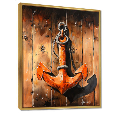 Rustic Anchor Fluke - Coastal Canvas Print
