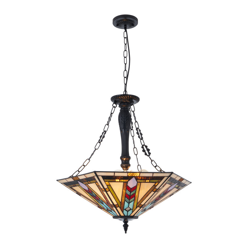 5 - Light Dimmable Geometric Chandelier