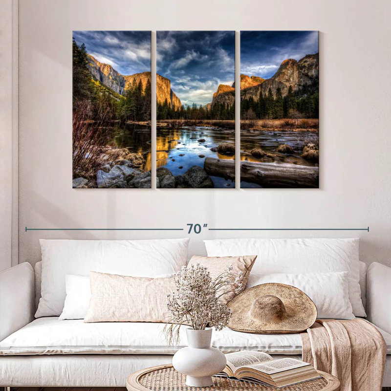 Alvord Yosemite Valley au coucher du soleil, H 32 po x l 50 po