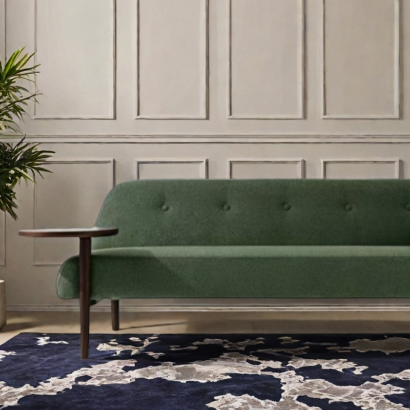 Modern Minimalist Living Sofa, Green