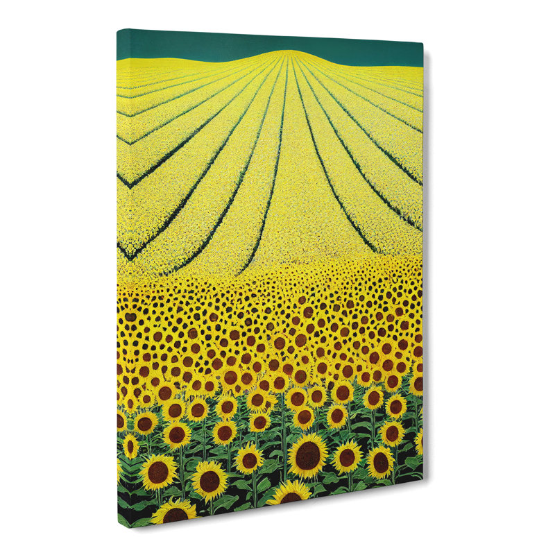 Unique Sunflower Field Vol.3 - Wrapped Canvas, 50cm H x 35cm W x 3cm D