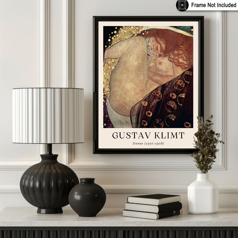 Gustav Klimt - Danae, Sans cadre, Affiche, H 16 po x l 20 po
