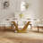 Faux Marble 71'' L Modern Rectangular Dining Table with Base-1785598836
