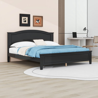 King Platform Bed Frame with Headboard