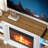Farmhouse Electric Fireplace TV Stand with LED Light, Fits up to 50" TVs