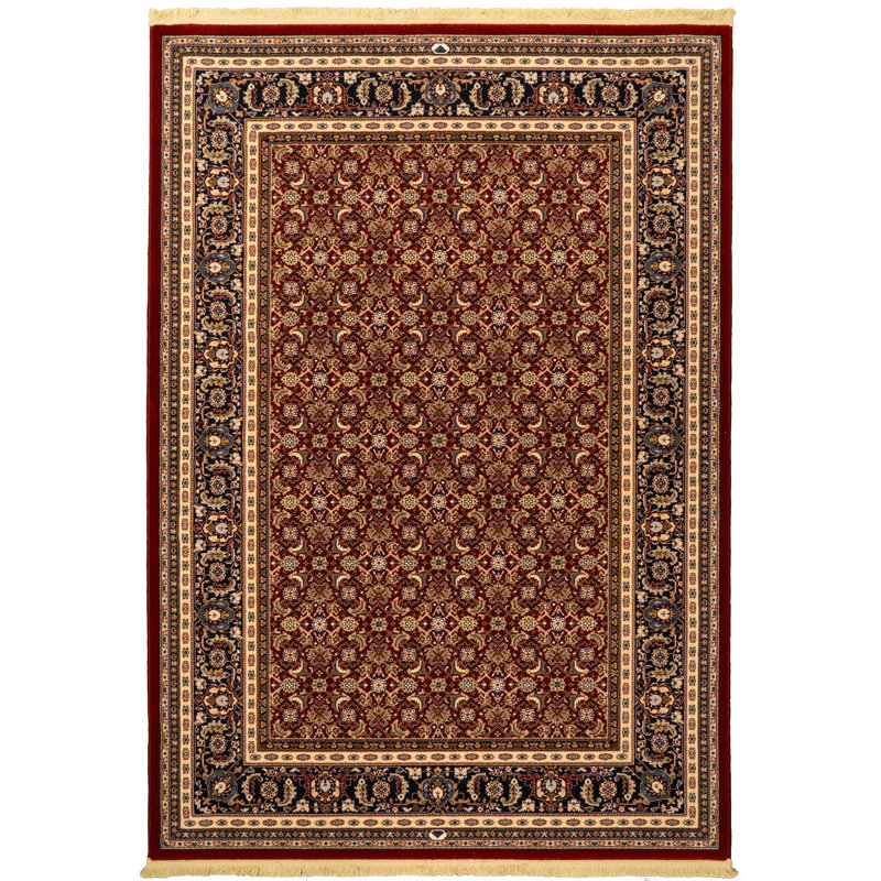 Tapis rouge/brun en laine wheeler Cirro, Rectangle 2 pi 2 po x 4 pi 3 po