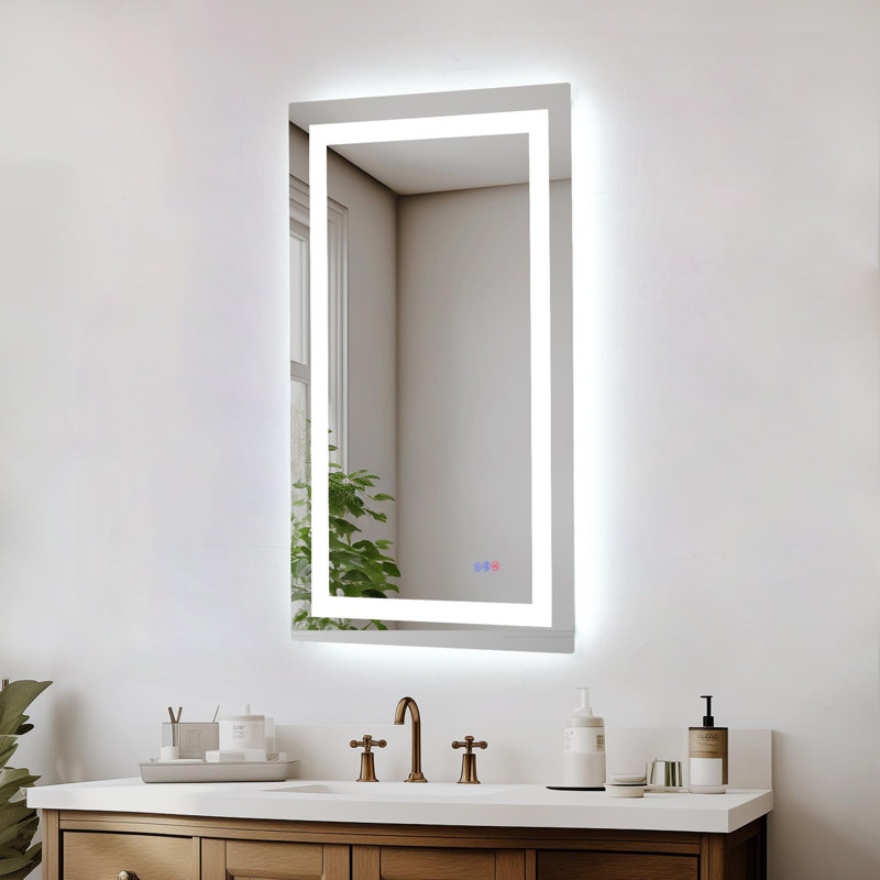Miroir DEL Riven, couleur réglable 3000K / 4200K / 6400K, 24 po x 36 po, Rectangulaire