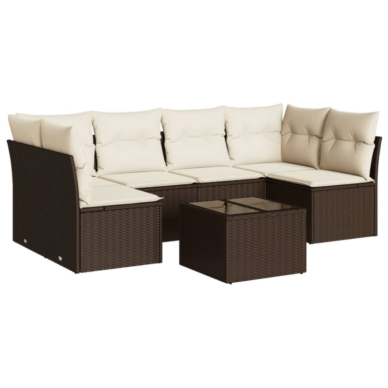 Vidaxl Garden Sofa Set Brown