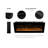 Bourg 50'' W Black Electric Fireplace