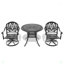 L'ensemble de salle à manger en fonte d'aluminium toutes saisons comprend des chaises pivotantes et une table-153511825