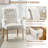 Tufted Upholstered High Back Dining Armchair, Linen-1544929036
