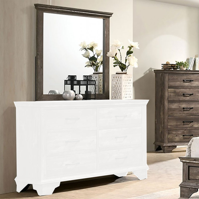 Blodget Wood Flat Wall Mirror