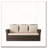 67.7 All-Weather Wicker 3-Seat Patio Sofa with Thick Beige Cushions-900019306