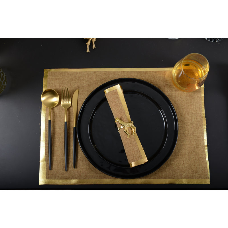 24 Piece Cutlery Set, Service for 6, Black