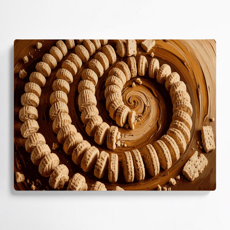 Desserts Digestive biscuits, art mural en métal brun, H 11 po x l 14 po