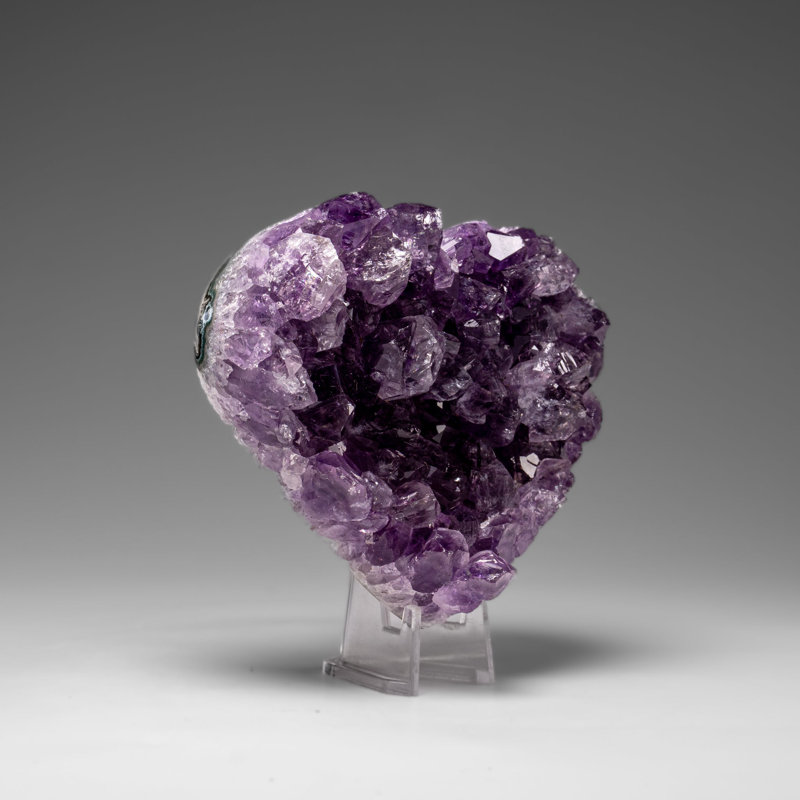 Genuine Amethyst Crystal Cluster Heart From Uruguay (288.3 Grams)