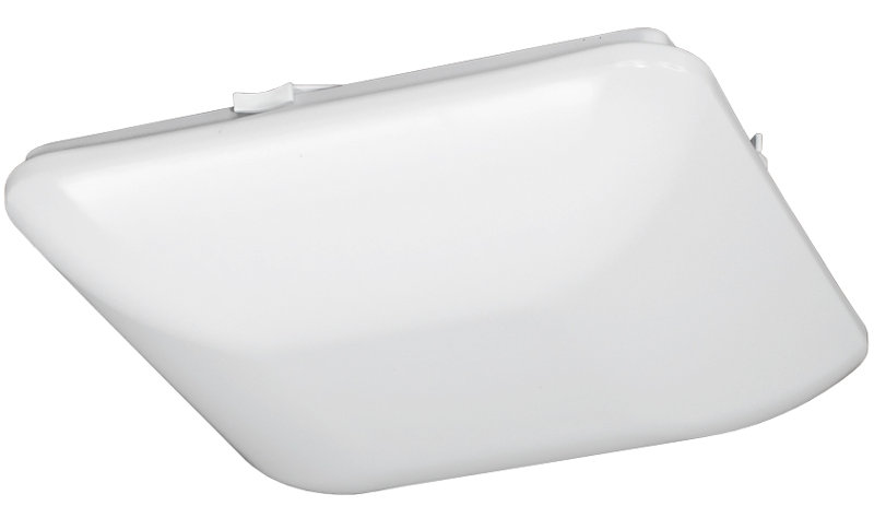 Plafonnier encastré carré simple 1 lumières, H 3 po x l 14 po x P 14 po