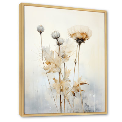 «Beige chardon», art mural de salon chardon