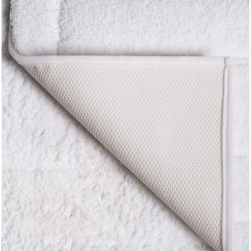 Ensemble de tapis de bain 2 pièces 100% polyester, Blanc