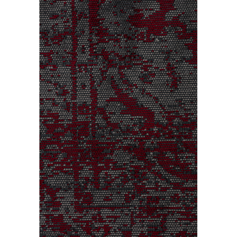 Gray/Red Oriental Luxury Area Rug, Rectangle 7'10" x 11'2"