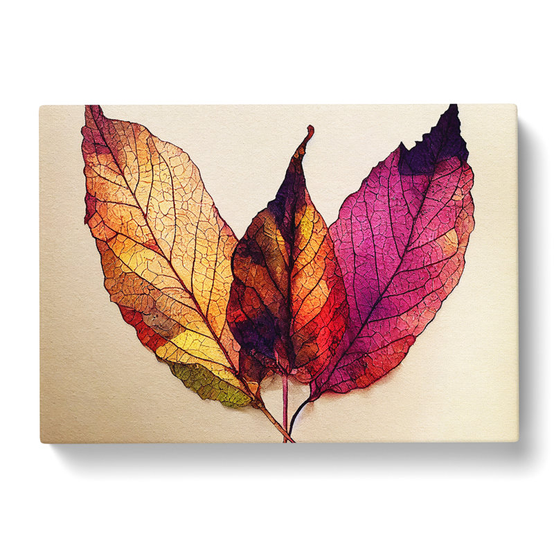 Watercolour Plant Leaf Vol.2 - Wrapped Canvas, 35cm H x 50cm W x 3cm D