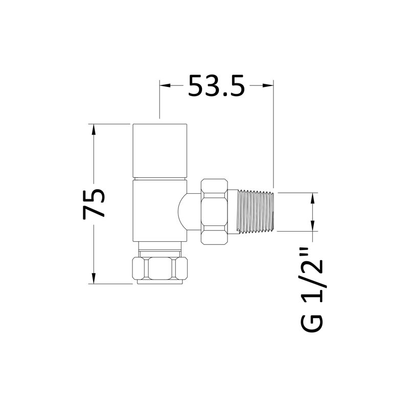 Pure Square Radiator Valve
