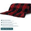 Jeté en chenille pour canapé-lit, carreaux Buffalo écossais noir et blanc, 60 x 80-94571969-94571970-94571979