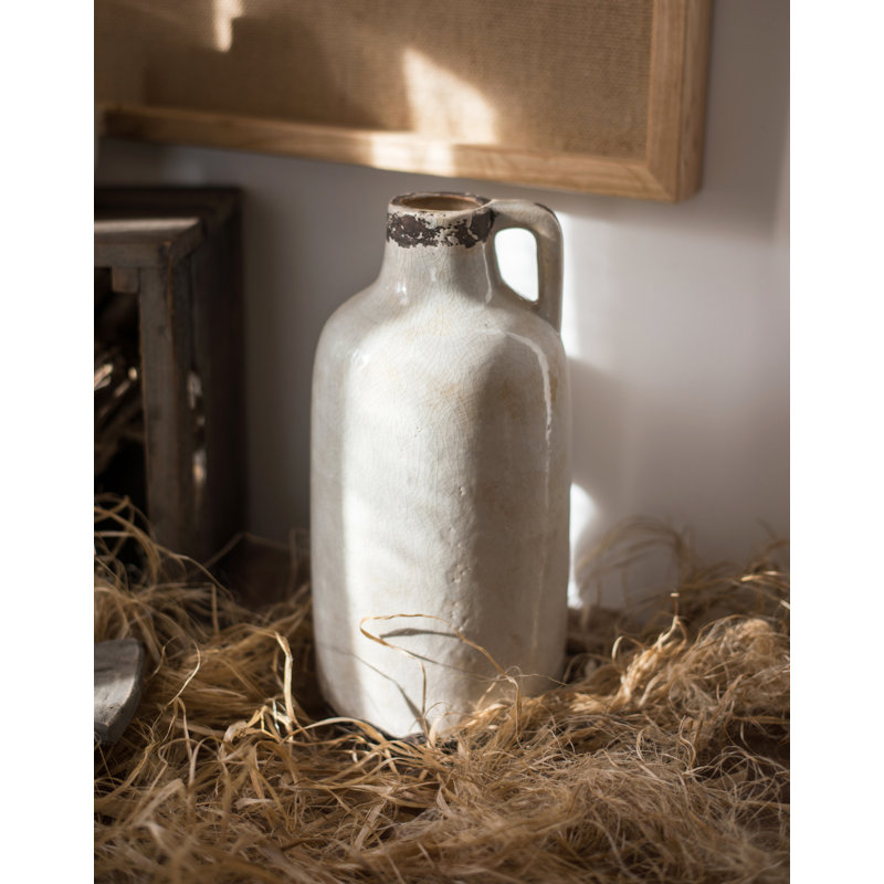 Aleksei Handmade Ceramic Table Vase, 12.2"