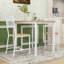 Ensemble de table de salle à manger 3 pièces, table de salle à manger compacte avec structure en acier durable et 2 chaises-1881226952