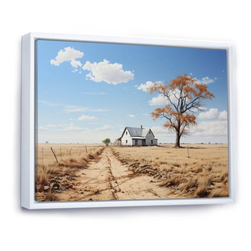 Marinda " Farmhouse Minimalism Path III ", Cadre flottant blanc, 24" H x 32" W
