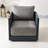 Aluminum Woven Strap Lounge Chair With Cushions