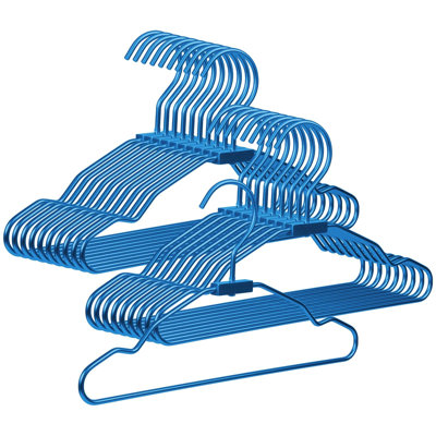 Cintres robustes en aluminium pour bébé, paquet de 20 cintres pour enfants peu encombrants avec fentes pour l'épaule, cintres en métal antirouille pour l'organisation de la garde-robe