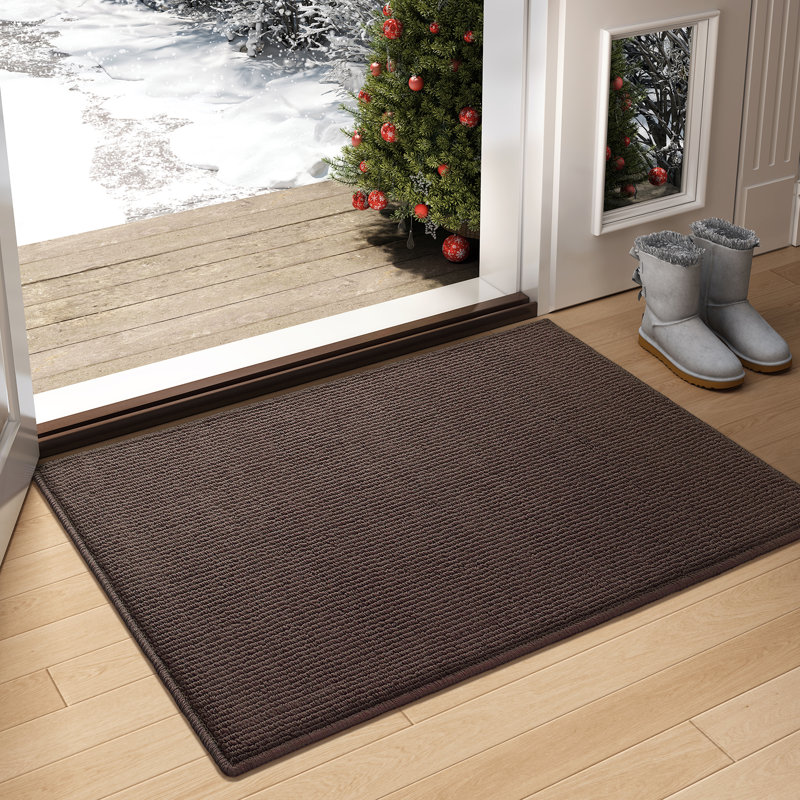 Spanos Non-Slip Outdoor Doormat, Brown, 20" W x 31.5" L