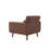 Gaige 36.61'' Wide Mid-Century Faux Leather Tufted Back Armchair With Solid Wood Legs-118803971