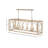 Bellamie 8-Light Metal Caged Rectangular Linear Chandelier-1129595944