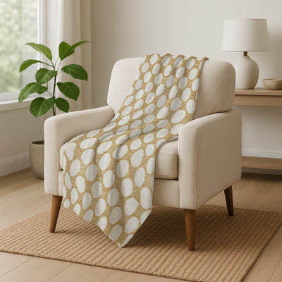 Addison Machine Washable Sherpa ASB921 Circles Throw Blanket