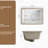 16" White Porcelain Undermount Bathroom Sink