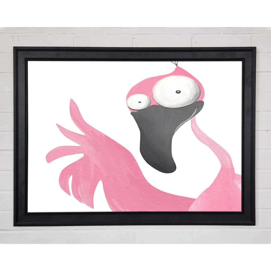 Gerahmtes Leinwandbild The Pink Flamingo