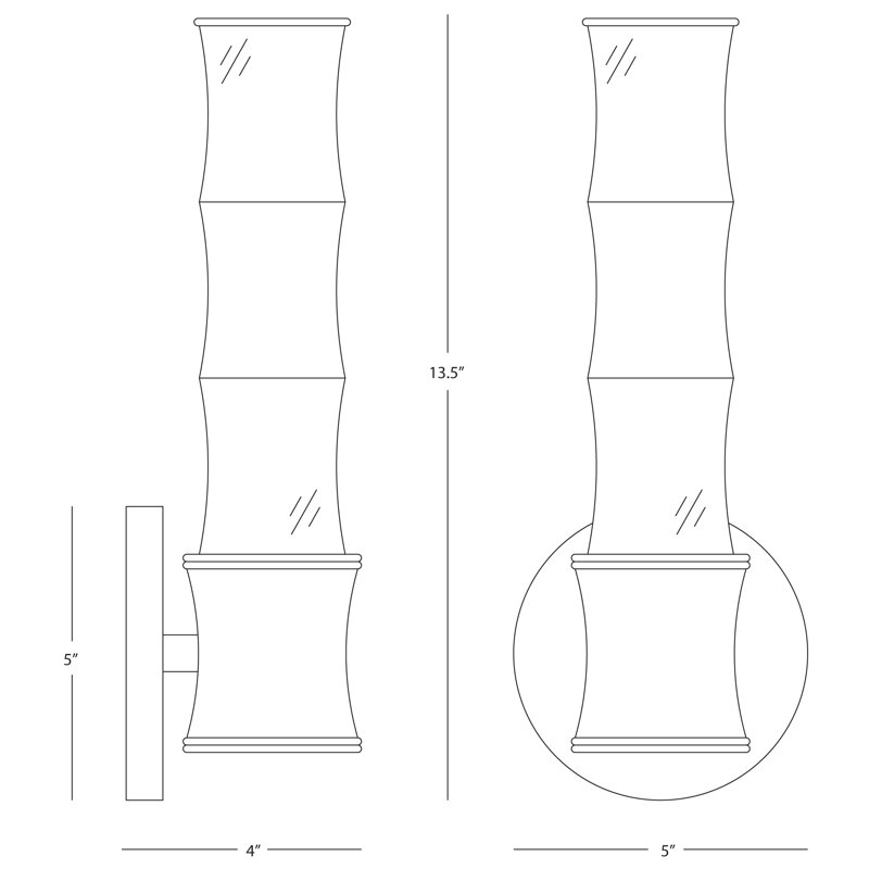 Kane 1 - Light Flush Mounted Sconce, Celadon/Silver